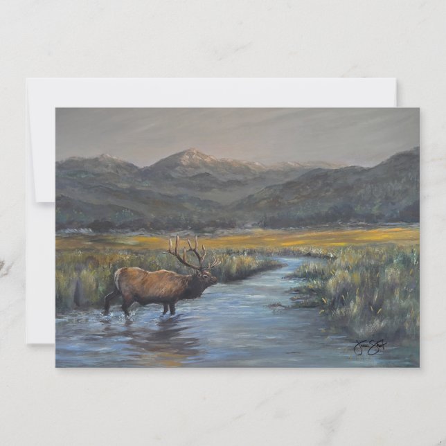 Elch-Geburtstag/ Dankeskarte (Vorderseite)