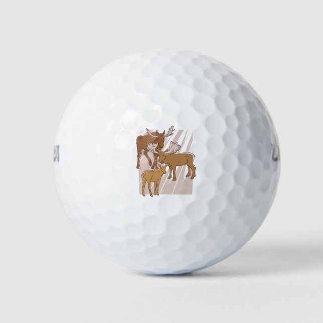 Elch Golfball (Vorderseite)