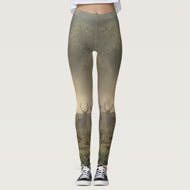 Elch-Herden-Strumpfhosen Leggings (Vorderseite)