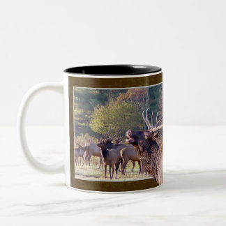 Elch-Herden-Tasse Zweifarbige Tasse