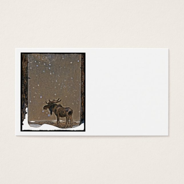 Elch im Schnee (Vorderseite)