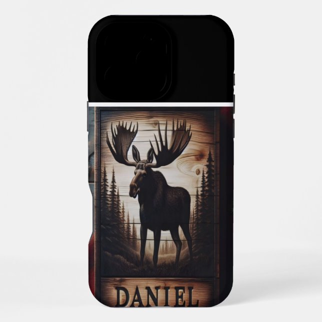 Elch Im Wald iPhone Hülle (Rückseite)