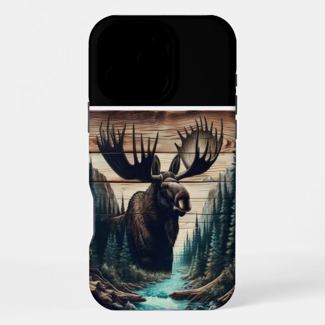 Elch im Wald  iPhone Hülle (Rückseite)