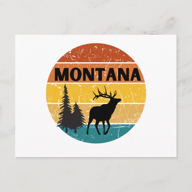 Elch in Montana Postkarte (Vorderseite)