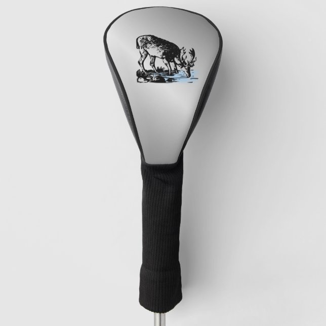 Elch in Stream Golf Headcover (Vorderseite)