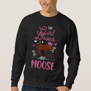 Elch Mädchen Skandinavien Elch Geweih_1 Sweatshirt