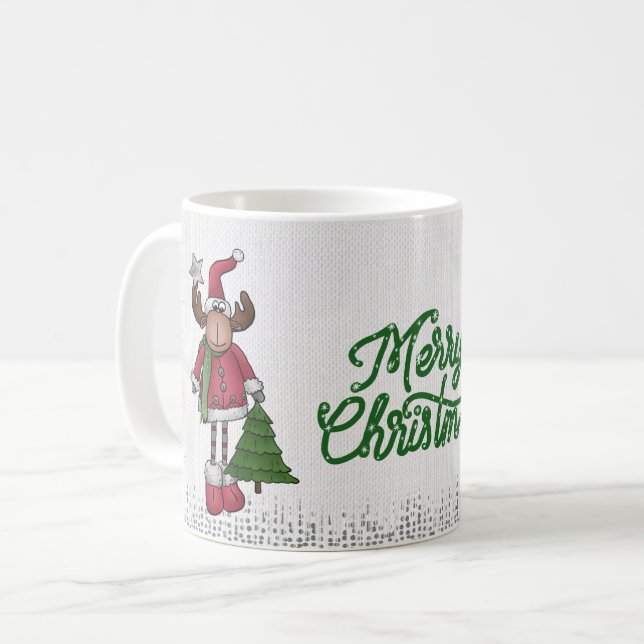 Elch mit Baum  Kaffeetasse (Vorderseite Links)