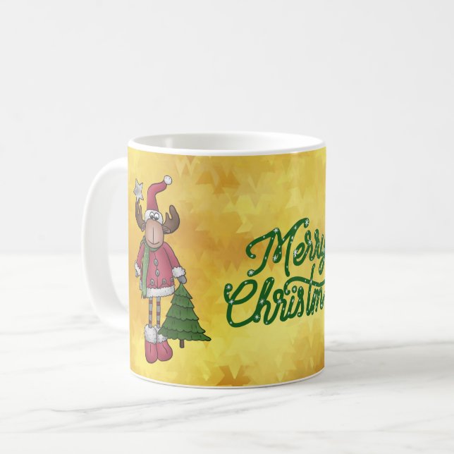 Elch mit Baum  Kaffeetasse (Vorderseite Links)
