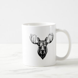 Elch mit Skibrille Skifahren Snowboarden Winter Kaffeetasse