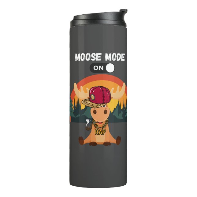 Elch-Modus Ein Thermosbecher (Nach links gedreht)
