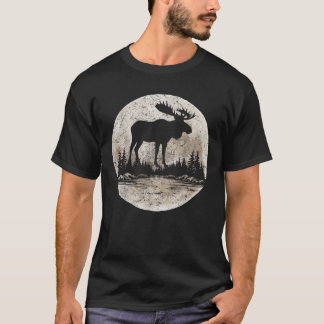 Elch Mond Wald Natur Bergliebhaber Outdoor Hi T-Shirt