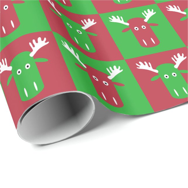 Elch-Pop-Kunstverpackungsgeschäftsbogen Geschenkpapier (Rolleneckpunkt)