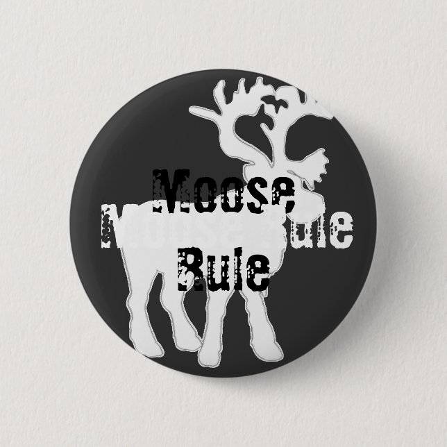 Elch-Regel-Knopf Button (Vorderseite)