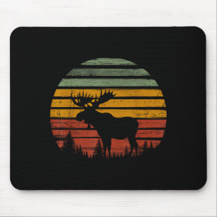 Elch Retro Vintage 80er Lustiges Elchliebhaber-Ges Mousepad