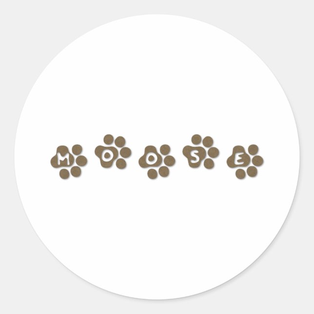 Elch Runder Aufkleber (Vorderseite)