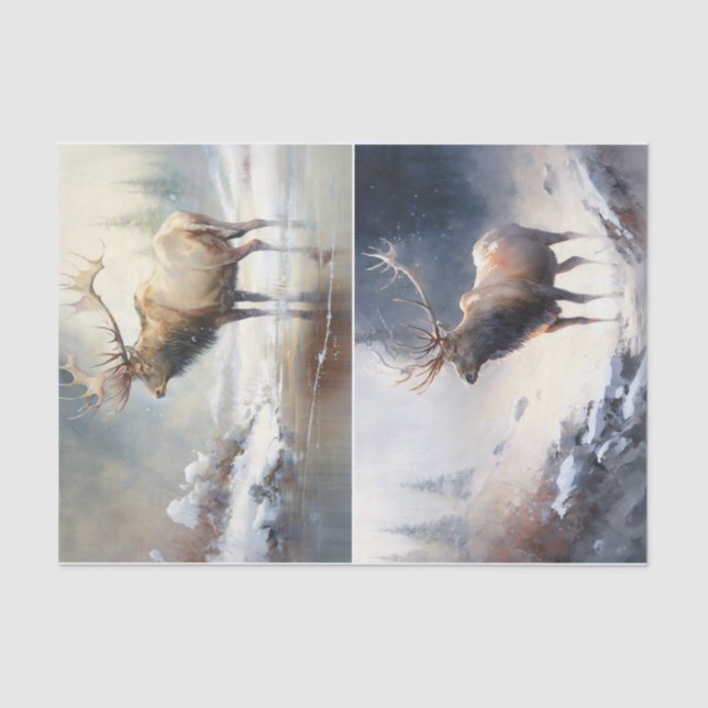 Elch Seidenpapier (Vorderseite)