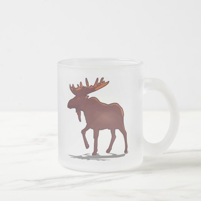 Elch-Shirts und Geschenke 129 Mattglastasse (Rechts)