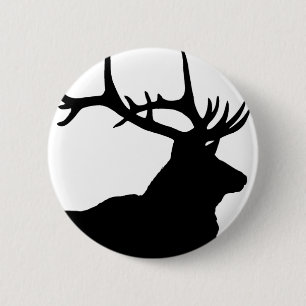 Elch-Silhouette Button