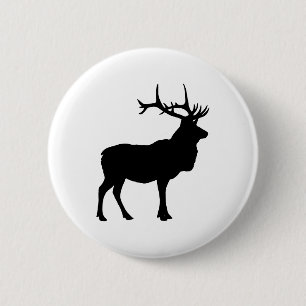 Elch-Silhouette Button