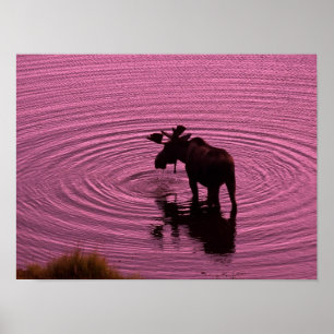 Elch-Silhouette Poster