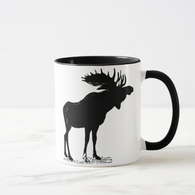 Elch-Silhouette Tasse (Rechts)