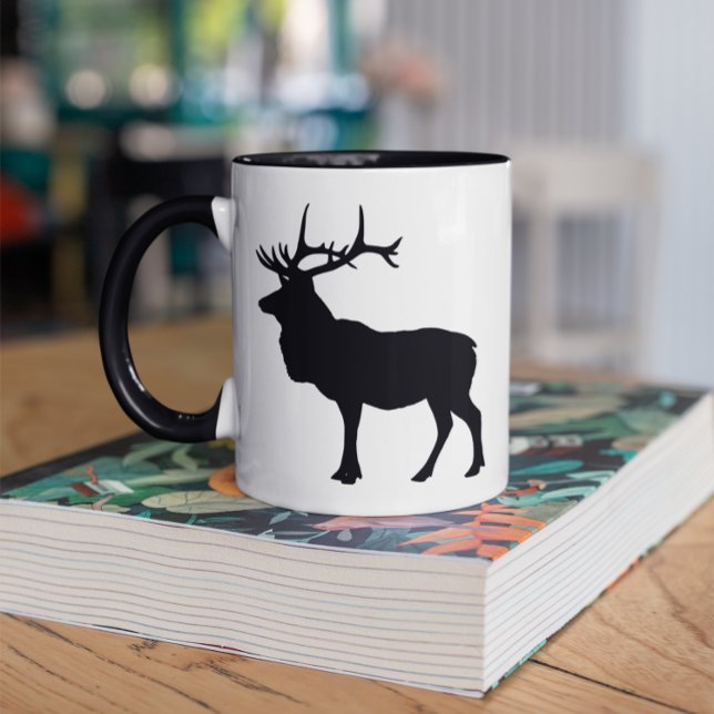Elch-Silhouette Tasse (Add text to create your own souvenir coffee cup.)