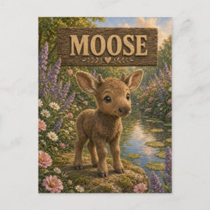 Elch Süßes Baby-Geschichtenbuch-Nursery-Tier Postkarte