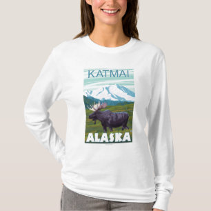 Elch-Szene - Katmai, Alaska T-Shirt