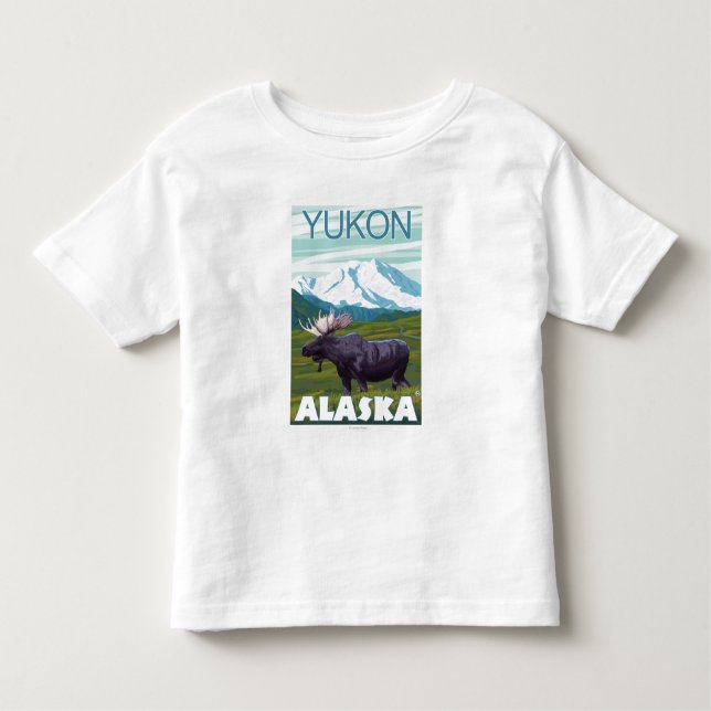 Elch-Szene - Yukon, Alaska Kleinkind T-shirt (Vorderseite)