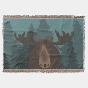 Elch Throw Blanket Decke