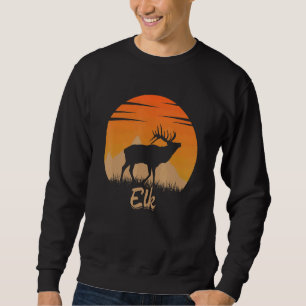 Elch Tier Heiß Im Berg In Der Natur Sweatshirt