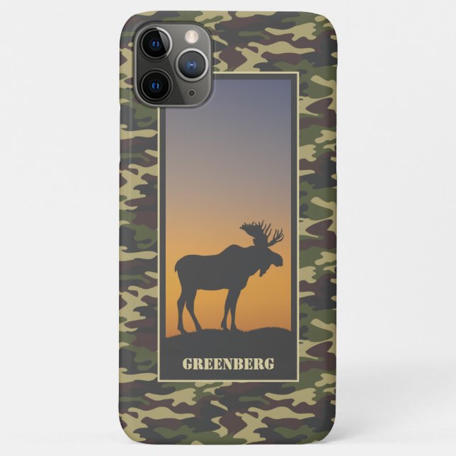 Elch und Camouflage Case-Mate iPhone Hülle (Rückseite)