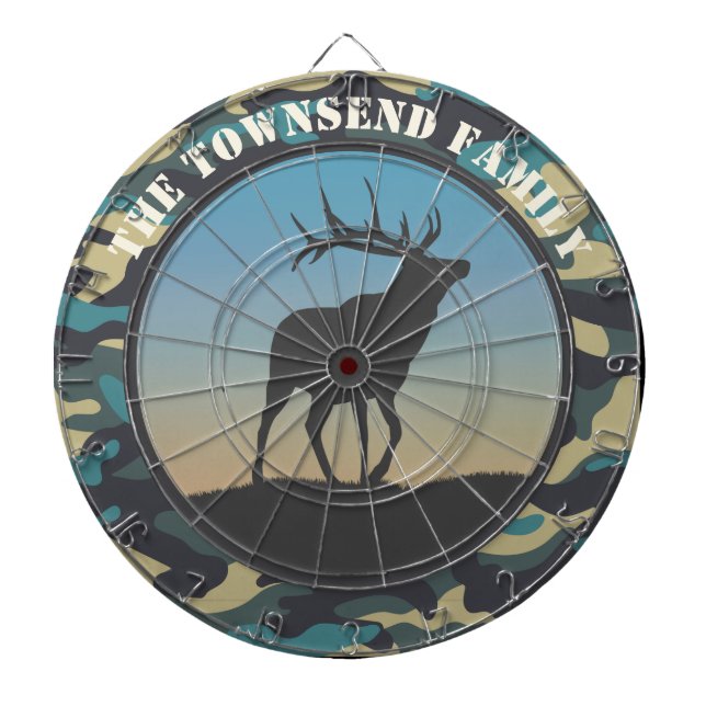 Elch und Camouflage Dartscheibe (vorne)