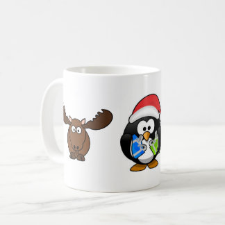 Elch- und Penguin-Tasse Kaffeetasse