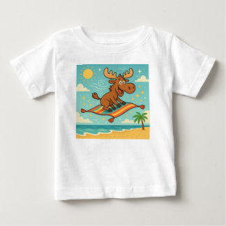 Elch- und Zauberstrandtuch – Träumendes Abenteuer  Baby T-shirt