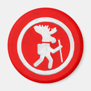 Elch-Wanderwegmarkierung Magnet