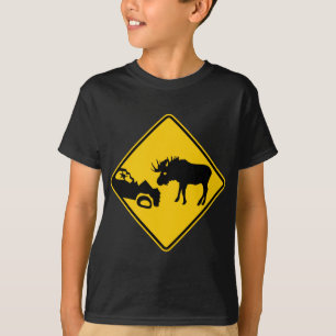 Elch-Warnzeichen von Nationalpark Gros Morne T-Shirt