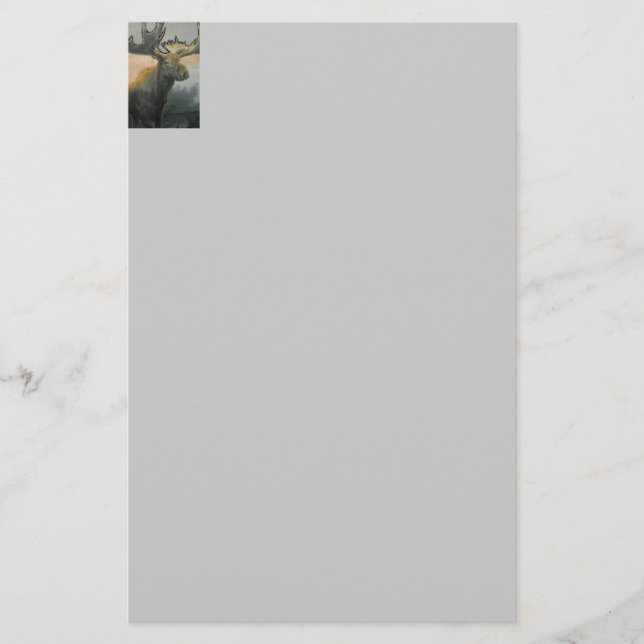 Elch weckt Briefpapier (Vorderseite)