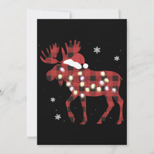 Elch-Weihnachten Rot Kariert Buffalo Weihnachten S