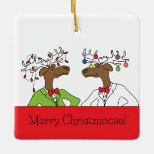 Elch-Weihnachtsschmuck Keramikornament