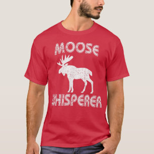 Elch Whisperer Vintag Style Bull Elch Antler T-Shirt