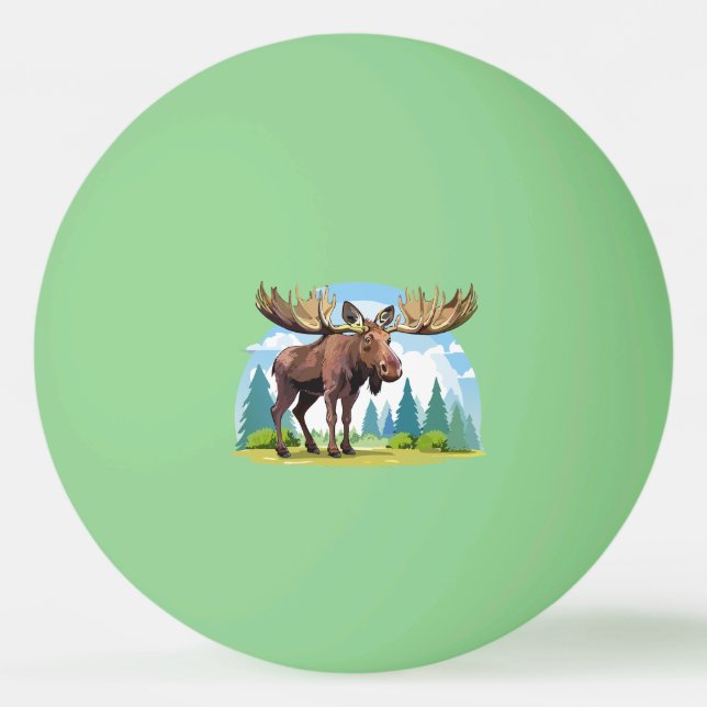 Elchbulle Tischtennisball (Vorderseite)
