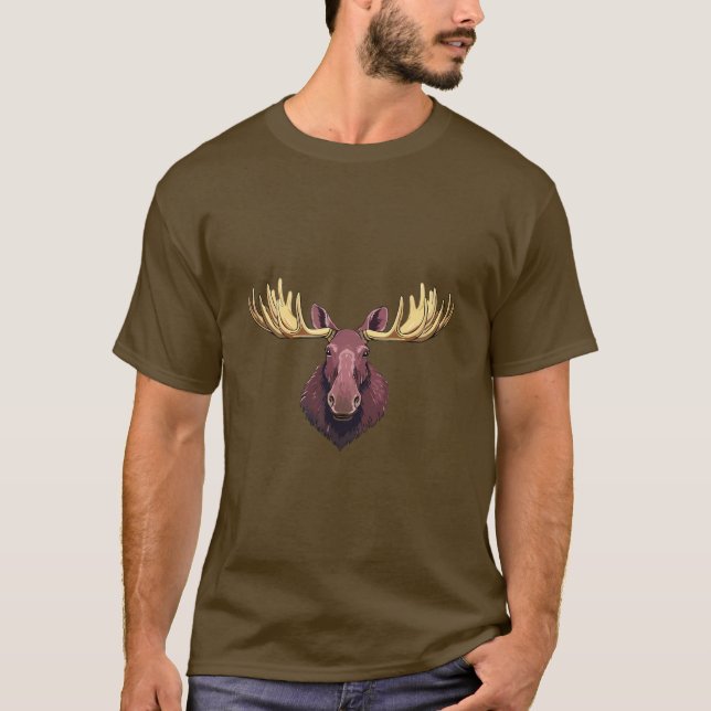 Elchbullen-Kopf T-Shirt (Vorderseite)