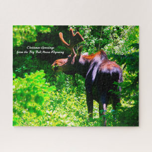 Elche am Grand Tetons. Weihnachtsgrüße Puzzle 