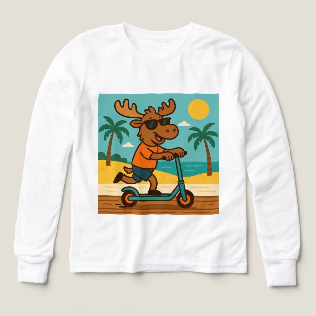 Elche auf dem Loose - Beach Adventure T - Shirt fü (Design Vorderseite)