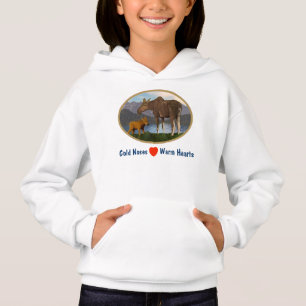 Elche auf der Wiese Hoodie
