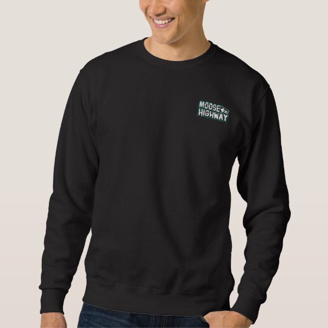 Elche auf einem Highway Sweatshirt (Men's) (Vorderseite)