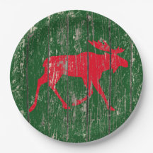 Elche auf Ihrem Farbe verwitterten Holz