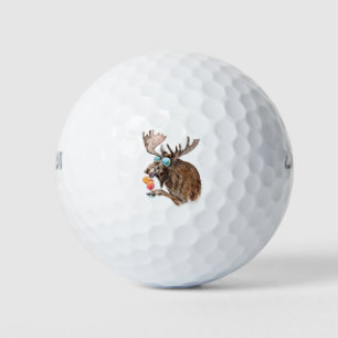 Elche auf Urlaub Golfball