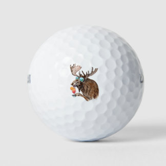 Elche auf Urlaub Golfball